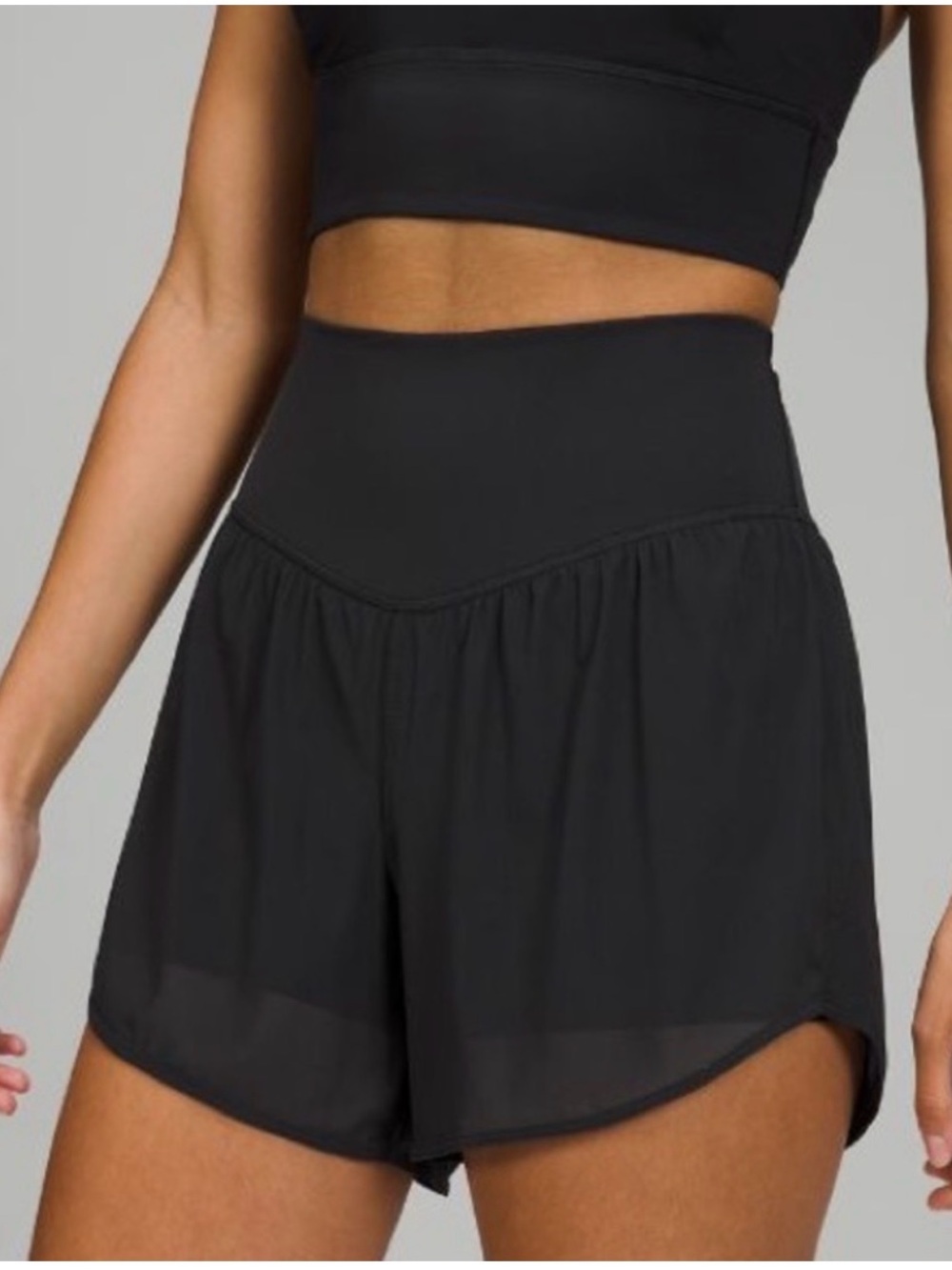 lululemon athletica Nulu & Mesh High Rise Yoga Shorts